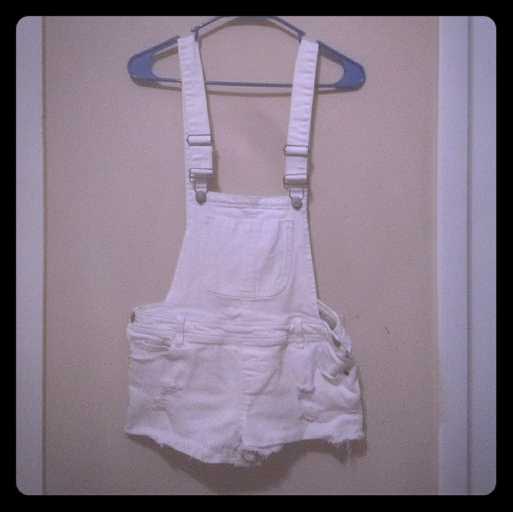White short overalls